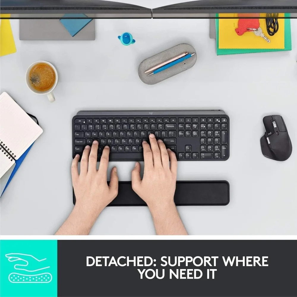 Logitech MX Palm Rest for MX Keys Premium No-Slip Support for Hours of Comfort